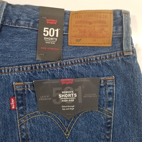 Levi's 501 High Rise Logo Drawstring Button Fly D4 - Picture 6 of 7